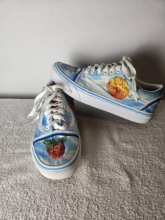 Vans Shoes - Vans x One Piece "Devil Fruit" Old Skool Custom Sneakers